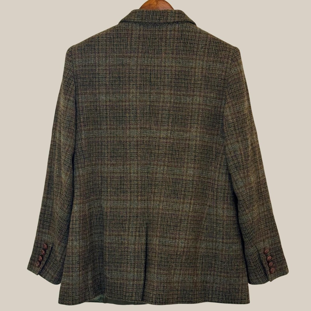 Vintage Orvis Wool Tweed Plaid Blazer Womens 14 Equestrian USA Made Academia - Picture 3 of 9